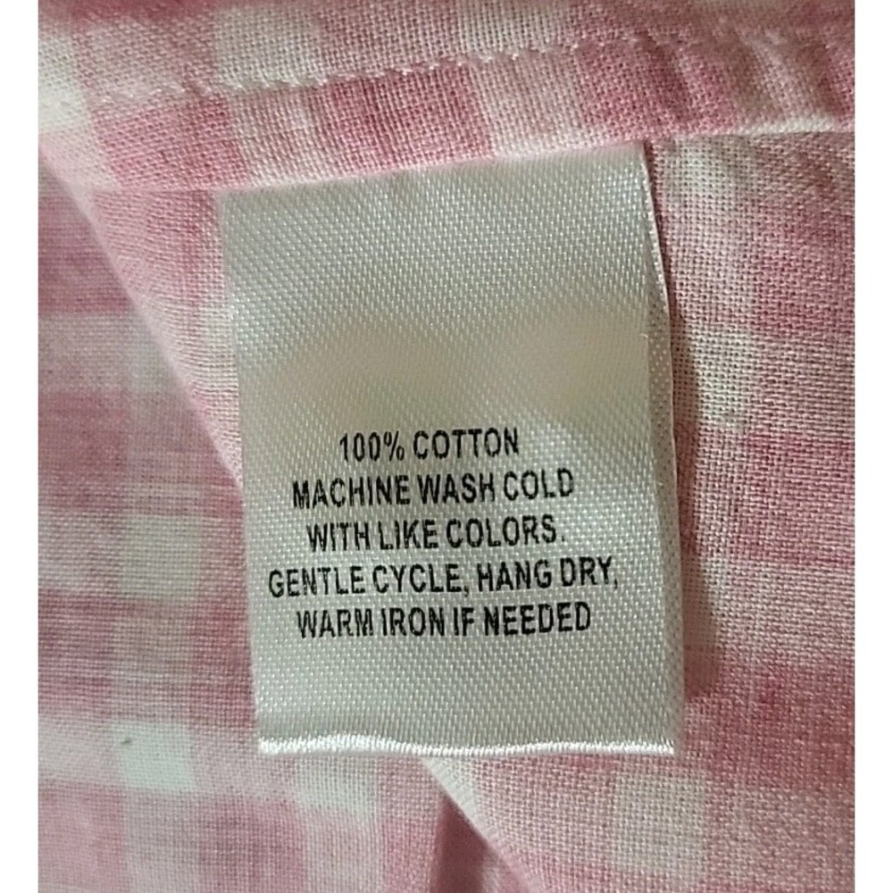 UNTUCKit Womens 2 NWT Cotton Check Pink Button-Up Shirt Lightweight Spring Girly - Picture 5 of 7